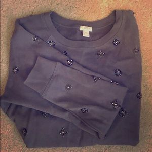 JCrew embellished sweatshirt